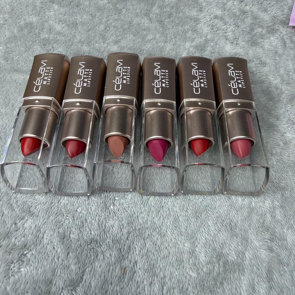 Celavi Matte Lipstick Collection - Red, Brown, Pink Shades